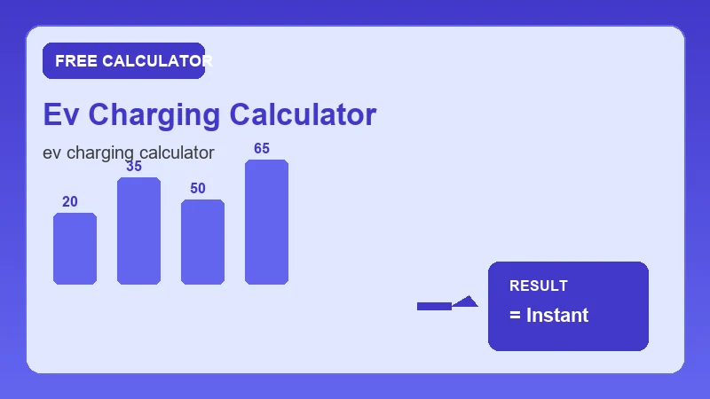 Ev Charging Calculator — step-by-step calculator workflow and results (CalcHubly infographic)