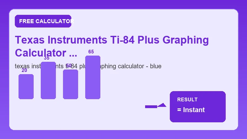 Texas Instruments Ti-84 Plus Graphing Calculator - Blue — math formula workflow and calculated answer (CalcHubly infographic)