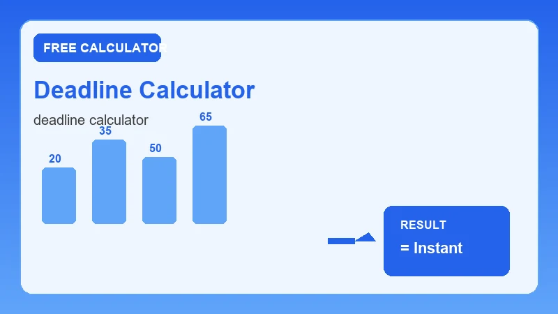 Deadline Calculator — step-by-step calculator workflow and results (CalcHubly infographic)